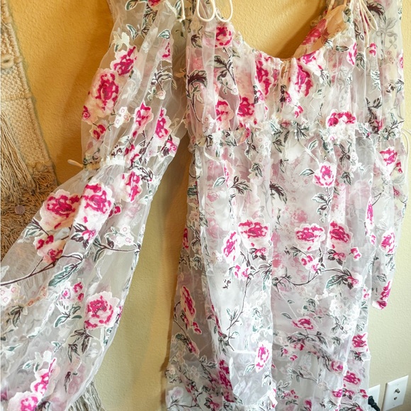 For Love and Lemons Lovell Burnout Midi Dress - Picture 4 of 4